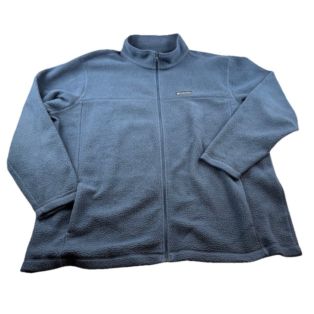 Columbia Blue Fleece Full Zip Jacket Womens Size 3X
